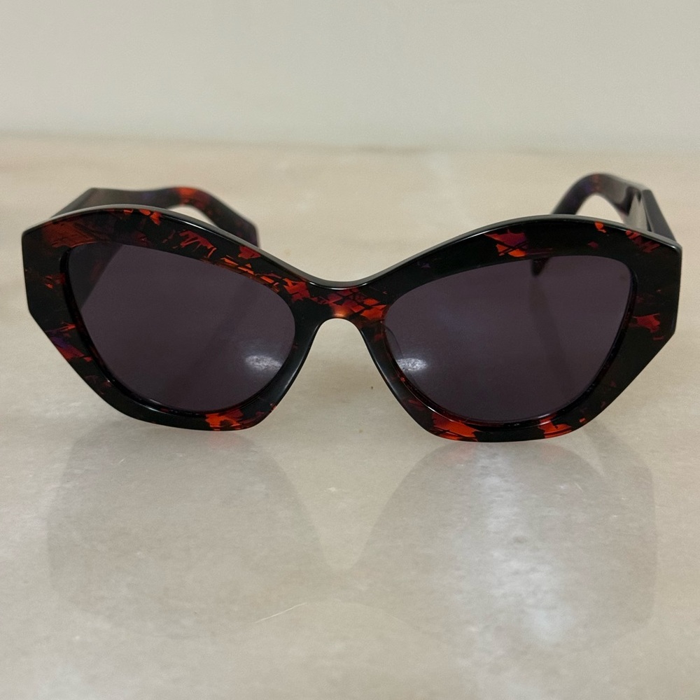 Prada Black and Red Women's Sunglasses